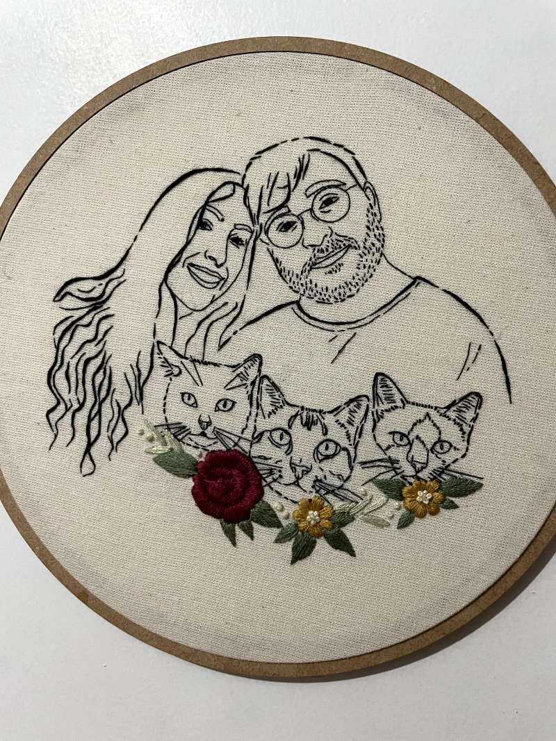 Exemplo de Retrato Bordado 3